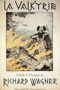 法国，巴黎，理查德·瓦格纳的女武神海报 作者 尤金·格拉塞
