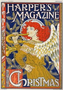 宗教。 圣诞天使。 Eugene Grasset 为美国 Harper
