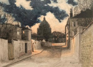 蒙马特的星夜，1897年。 作者 尤金·格拉塞