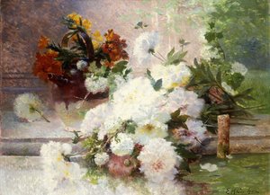 静物与秋花 作者 尤金·亨利·科乔瓦
