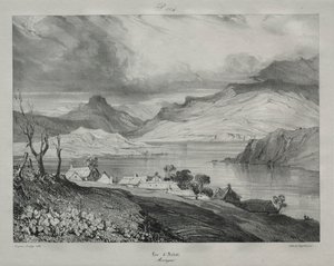 Auvergne：Lac dAidat，Auvergne，1831年。 作者 尤金·伊萨贝（Eugene Isabey）