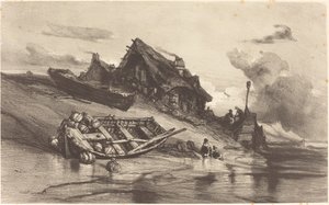 渔民的小屋 作者 尤金·伊萨贝（Eugene Isabey）