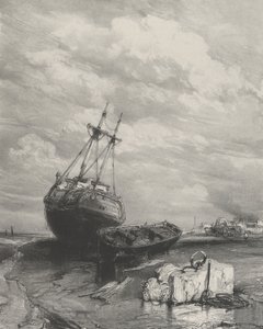 退潮，1833年。 作者 尤金·伊萨贝（Eugene Isabey）
