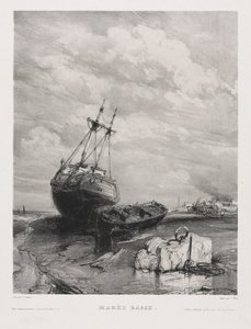 六个海军陆战队：低潮，1833年。 作者 尤金·伊萨贝（Eugene Isabey）