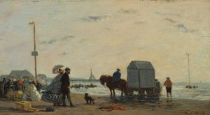 1863年，在特劳维尔的海滩上。 作者 尤金·路易斯·布丁