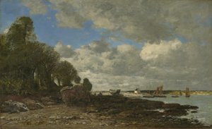 渡口渡口，Plougastel，1873年 作者 尤金·路易斯·布丁