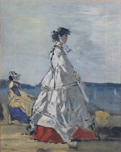 Pauline Metternich公主1836-1921在海滩上，约。 1865-67。 作者 尤金·路易斯·布丁