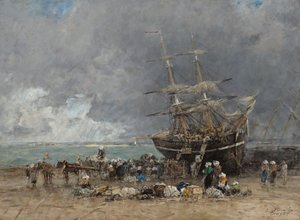 Terre-Neuvier号的回归，1875年。 作者 尤金·路易斯·布丁