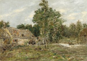 磨坊的Saint-Cenery，c.1890-92 作者 尤金·路易斯·布丁