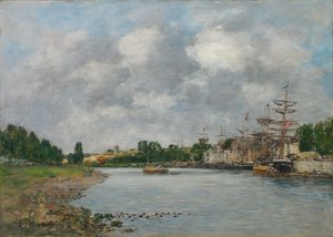 圣瓦莱里河畔索姆港的景色，1891年。 作者 尤金·路易斯·布丁