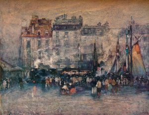 Le Depart Du Train De Marine》，约1907年 作者 尤金·路易斯·吉洛