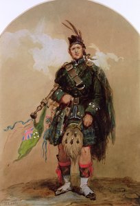 1853年在乔布姆营地的第79位高地人的吹笛者 作者 尤金·路易斯·拉米