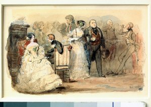 尤金·拉米（Eugene Lami，1800-1890）在路易斯·菲利普水彩画下的招待会
