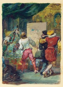 莫里哀“ s” Le Sicilien ou l“ Amour Peintre”，勒摩伊涅，编号1357 作者 尤金·路易斯·拉米