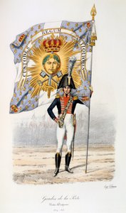 护卫队，旗手，1814-15 作者 尤金·蒂特克斯（Eugene Titeux）