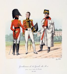 国王卫队宪兵，小巧的网球场和法国兴业网球场，1814-15年