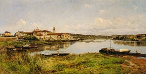 塞斯托 Circalende 视图，约 1885 年（布面油画）