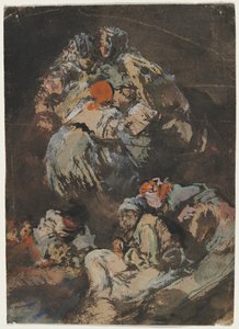 人物，1850-1860年。 作者 欧金尼奥·卢卡斯·贝拉斯克斯