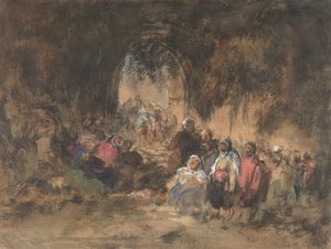 阿拉伯人的休息，1817-70。 作者 欧金尼奥·卢卡斯·维拉米尔