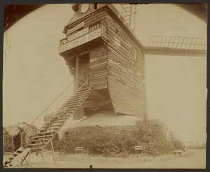 蒙马特，Moulin de la Galette，Rue Lepic 作者 欧仁·阿格特