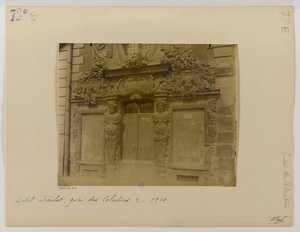 门，临街，Fieubet酒店（Hôtel de la Valette，Massillon学校），2 quai des Célestins，第四区，巴黎 作者 欧仁·阿格特