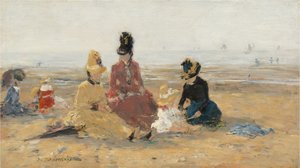 海滩上，特鲁瓦 作者 尤金·布丹