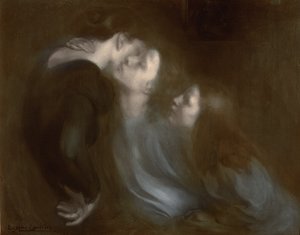 她母亲的亲吻，19世纪90年代