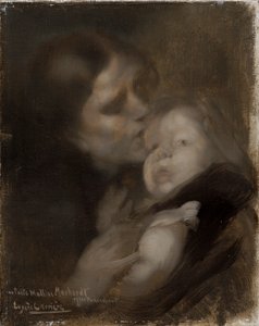 母亲和孩子》，约1890年 作者 欧仁·卡里尔（EugèneCarrière）