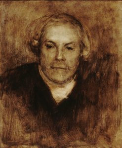 埃德蒙-德-龚古尔的肖像，1822-1896，约1880。 作者 欧仁·卡里尔（EugèneCarrière）