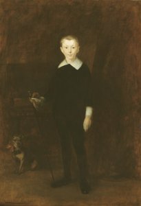 一个男孩的肖像，1886年。 作者 欧仁·卡里尔（EugèneCarrière）