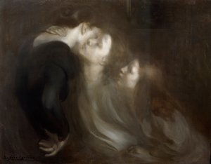 母吻，1890年代后期。 作者 欧仁·卡里尔（EugèneCarrière）