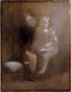 足浴盆"，约1890年 作者 欧仁·卡里尔（EugèneCarrière）