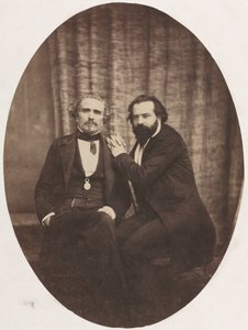 演员皮埃尔·博卡奇和朋友的肖像c。 1860年。 作者 欧仁·科洛（EugèneColliau）