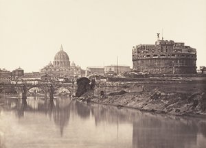 圣安杰洛城堡的景色。圣彼得教堂，1848-52年。