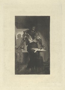 一个铁匠，1833年，1833年。 作者 尤金·德拉克洛瓦
