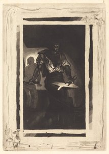 A Blacksmith Un Forgeron, 1833。 作者 尤金·德拉克洛瓦