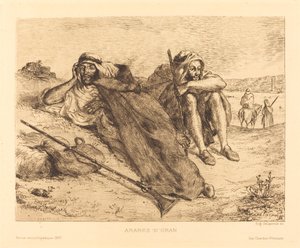奥兰的阿拉伯人，1833年。 作者 尤金·德拉克洛瓦