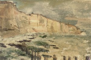 迪耶普附近的白垩悬崖
1852-1855 年间迪耶普市内及周边的景观（系列标题） 作者 尤金·德拉克洛瓦
