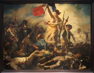 法语：1830 年 7 月 28 日。自由引导人民 自由引导人民 作者 尤金·德拉克洛瓦