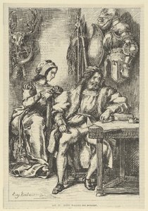 Goetz von Berlichingen写他的回忆录，1845年后。，1845年后。 作者 尤金·德拉克洛瓦