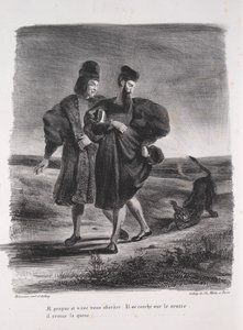 浮士德》插图浮士德、梅菲斯托菲莱和芭贝特 作者 Chez Ch. Motte，编辑，由 Libraire 的 Chez Sautelet 分发