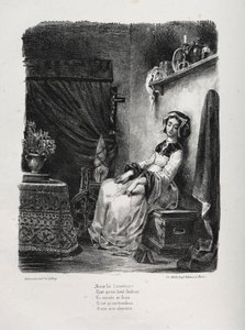 浮士德》插图  玛格丽特与车轮 作者 Chez Ch. Motte，编辑，由 Libraire 的 Chez Sautelet 分发