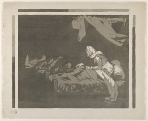 军医院的内部，1828年或更早。 作者 尤金·德拉克洛瓦