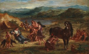 奥迪在Scythians中，1862年。 作者 费迪南德·维克多·尤金·德拉克罗瓦
