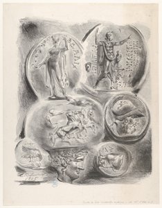 七个希腊硬币的研究，1825年，1825年。 作者 尤金·德拉克洛瓦
