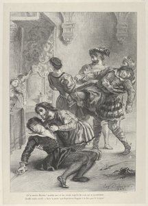 哈姆雷特之死》，1843年，1843年。 作者 尤金·德拉克洛瓦