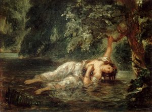 奥菲利亚之死》，1853年。