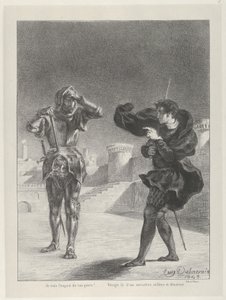 阳台上的幽灵》，1843年。 作者 尤金·德拉克洛瓦