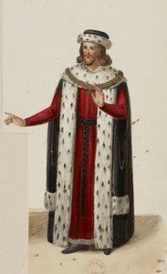Enguerrand de Marigny 的服装（La Tour de Nesle，1832 年）（已裁剪） 作者 欧仁·法格