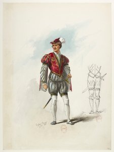 Btv1b84558104 66 - Saint-Saëns - Henry VIII - Maquettes de costumes - Lacoste - 64th Costume 作者 尤金·拉科斯特（Eugene Lacoste）
